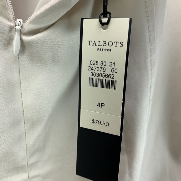 Talbots Pencil Skirt Womens 4P Khaki Lined Back Zip - Picture 12 of 12